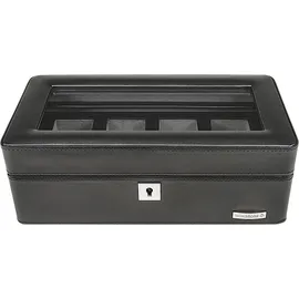 Windrose Uhrenbox Tempora Aufbewahrung Ø max.40 mm Schwarz