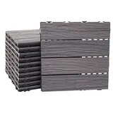 Proregal WPC Bodenfliese Antik-Braun 30 x 30 cm 11 St.
