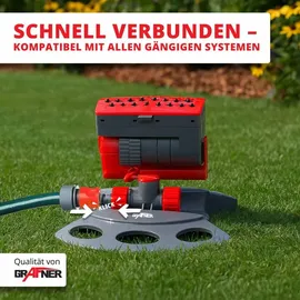 Grafner Viereckregner 180 m2 grau/rot