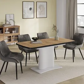 Vicco Fenaro 120 x 80 cm ausziehbar Schwarz/Weiß