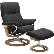 Stressless Stressless® Relaxsessel »Mayfair« Set, Relaxsessel mit Hocker, mit Hocker, mit Signature Base, Größe S, M & L, Gestell Eiche grau