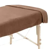 ZenGrowth XXL Massage Handtuch 100×220 cm – Extra Großes Microfaser Sauna-, Strand- & Badetuch – Weich, Schnelltrocknend, Leicht & Pflegeleicht (Braun)