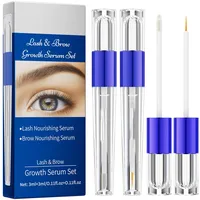 3ML Wimpernserum +3ML Augenbrauenserum, Wimpern, Lash Growth Enhancer, Stärkt & Pflegt Wimpernwachstum Für vollere längere definierte Augenbrauen