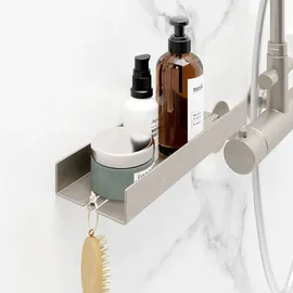 Schulte Duschablage zum Kleben, Aufbewahrung von Duschzeug, ohne bohren fürs Badezimmer,