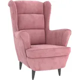 vidaXL Ohrensessel Rosa Samt 64 x 96 x 90 cm Rosa