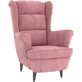 vidaXL Ohrensessel Rosa Samt 64 x 96 x 90 cm Rosa