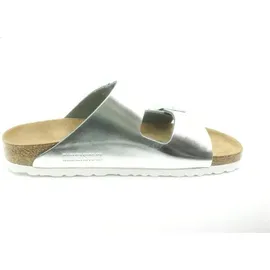 Birkenstock Arizona Weichbettung Naturleder schmal metallic silver 41