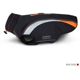Wolters Hunderegenmantel Regenjacke Xtra Strong für Dackel schwarz/neon orange schwarz Rückenlänge: 46 cm
