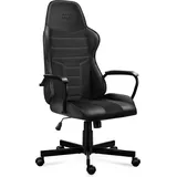 mark adler Boss 4.2 | Ergonomisch Bürostuhl Schreibtischstuhl | Höhenverstellbar Wippfunktion Drehbar | 130 kg belastbar | Büro | Kunstleder | Schwarz