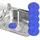 Maximex Waschbeckenstöpsel Universal Blau