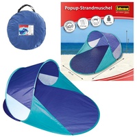 Idena Strandmuschel Idena 7570010 - Pop Up Strandmuschel mit UV Schutz 40+, ca. 2 x 1,2 x blau
