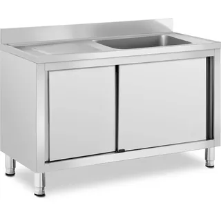 Royal Catering Spülenschrank - 1 Becken - - Edelstahl - 500 x 400 x 260 mm