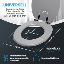 Sanilo WC-Sitz »Basic«, mit Absenkautomatik grau