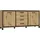 Forte Sideboard Trondheim 178,4 x 81,3 x 41,5 cm Artisan Eiche/Schwarz