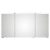 Saphir Badezimmerspiegelschrank Serie 4010 Badezimmer-Spiegelschrank inkl. LED-Aufsatzleuchte Badschrank 140 cm breit, 3 Türen, 6 Glas-Einlegeböden, inkl Türdämpfer braun