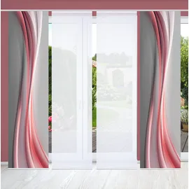 home in green Schiebevorhang ¦ rot ¦ Synthetik ¦ Maße (cm): B: 60 H: 245