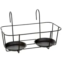 Dehner Metall-Balkonblumentopfhalter Marlow, ca. B33/H20/T19 cm, Schwarz