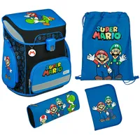 Scooli EasyFit 5-tlg. Super Mario blau schwarz
