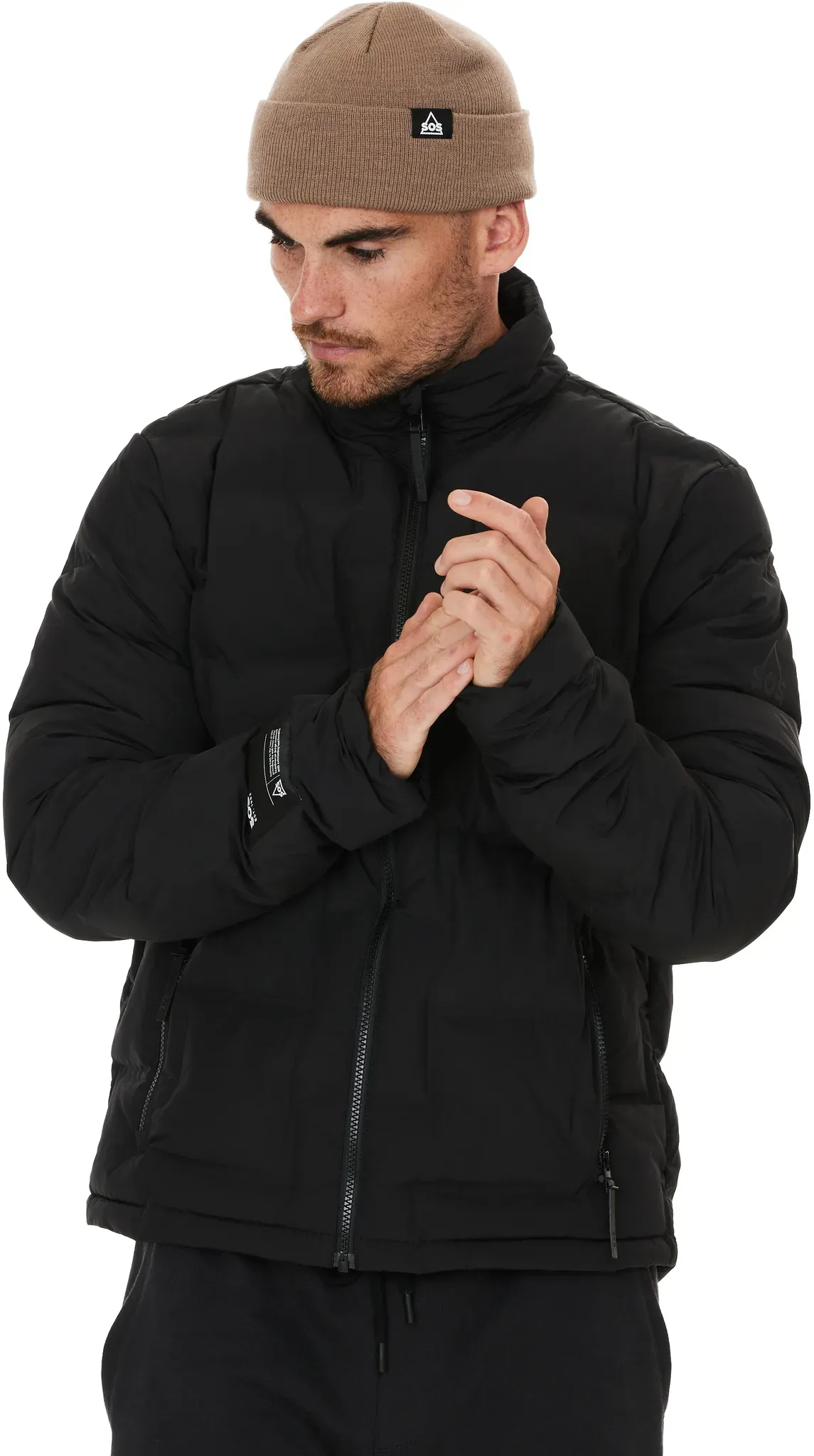 Steppjacke SOS "Alagna" Gr. XXL, schwarz Herren Jacken mit praktischem Kinnschutz