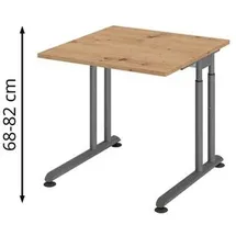 hjh OFFICE PRO Schreibtisch Z-Line Asteiche / Graphit