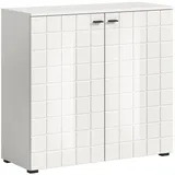 xonox.home Sideboard Monte onesize 138x86x37 cm Weiß Hochglanz Holzwerkstoff