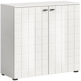 xonox.home Sideboard Monte onesize 138x86x37 cm Weiß Hochglanz Holzwerkstoff