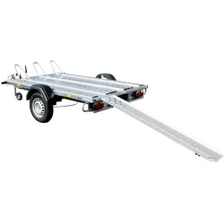 Motorrad-Anhänger STEMA "STM 1000-21-15.1", silber (silberfarben), KFZ-Anhänger