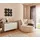 LeGer Home by Lena Gercke XXL-Sessel Isalie Samt 153 x 98 x 145 cm Beige mit Hocker
