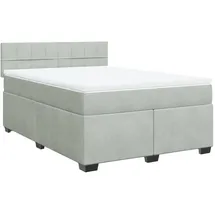 vidaXL Boxspringbett 140 x 200 cm Hellgrau