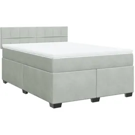 vidaXL Boxspringbett 140 x 200 cm Hellgrau