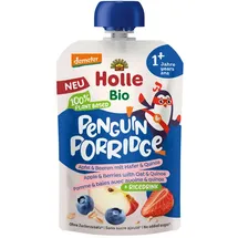 Holle Penguin Porridge Pouchy - Apfel & Beeren mit Hafer & Quinoa bio