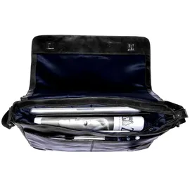 LEONHARD HEYDEN Cambridge Messenger Leder 38 cm Laptopfach schwarz