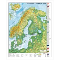 STIEFEL eurocart Landkarte »Skandinavien und Baltikum mit UNESCO-Welterbestätten & Nationalparks«