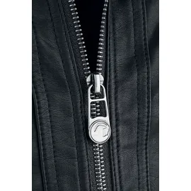 Black Premium by EMP Damen schwarze Kunstlederjacke im Biker-Style M - M