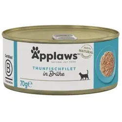 Applaws Nassfutter Katze Adult in Brühe Thunfischfilet 24x70 g
