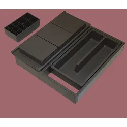 progettobagno Schubladeneinrichtungspaket CA35S, Accessoires, grau
