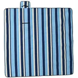 vidaXL Wassertank Picknickdecke Faltbar Blau und Weiß Gestreift 200x200 cm Samt blau 200 cm