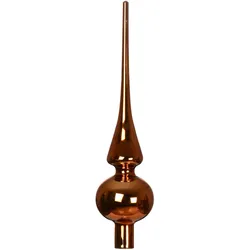 Christbaumspitze Glas 26cm - Warm Orange glänzend