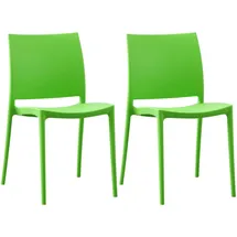 CLP Gartenstuhl Meton 42 x 42 x 81 cm grün 2 St.