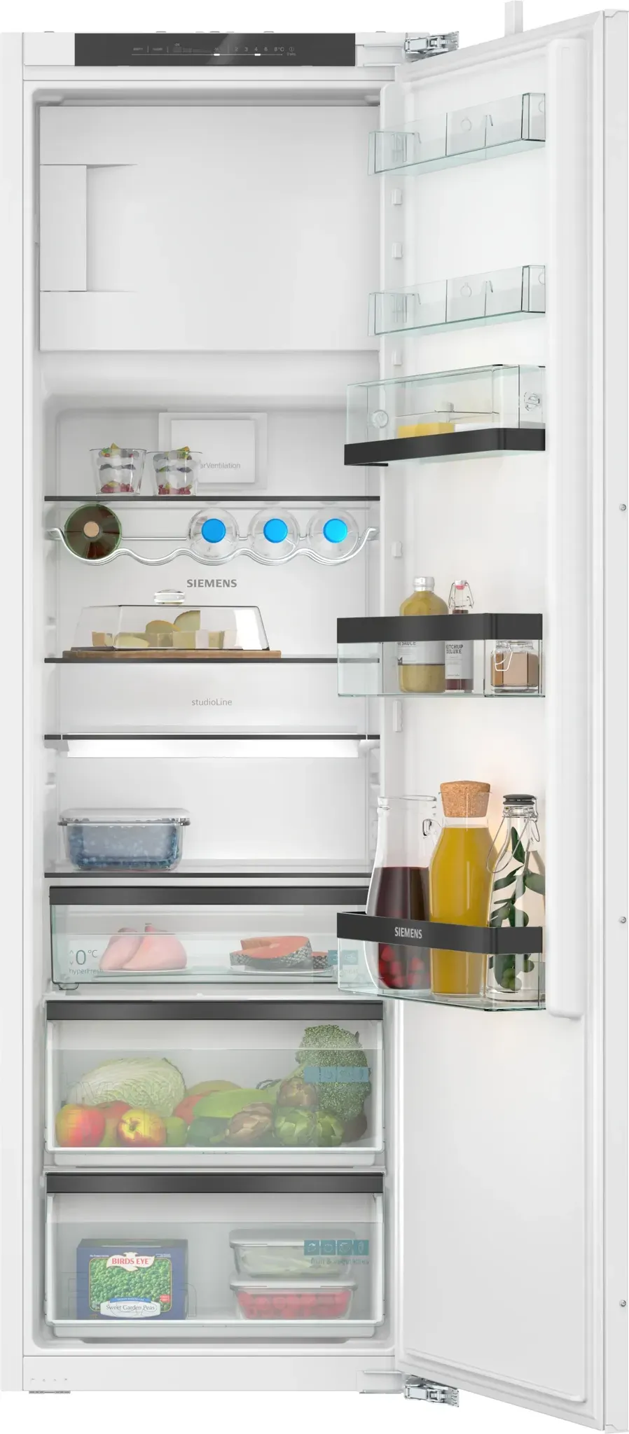 Siemens KI82LSDD0 iQ500, Einbau-Kühlschrank mit Gefrierfach, 177.2 x 55.8 cm, Flachscharnier mit Softeinzug - StudioLine