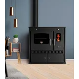 Holzofen PROMETEY Perfect Eco 7 kW Gusseisenplatte Kochherd Kaminofen Links
