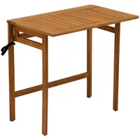 Miliboo Balkon-Klapptisch 80 x 0 x 0 cm Massivholz