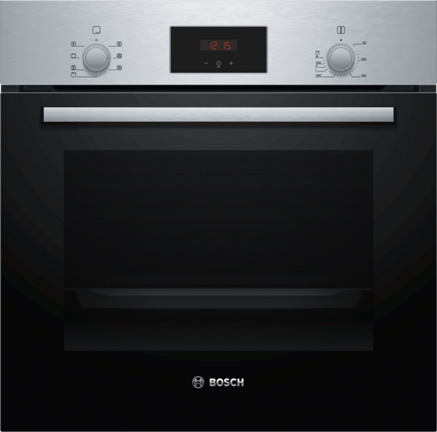 BOSCH Einbaubackofen HBF133BR0, mit Auszug nachrüstbar, 3D Heißluft / Rote LED-Display-Steuerung / EcoClean Direct