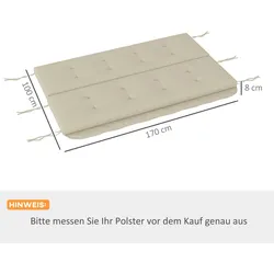 Outsunny - Auflagen-Set - 170Lx100Wx8Hcm - Beige