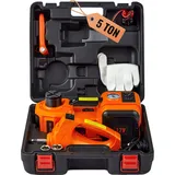 VEVOR Elektrisch-Hydraulischer Wagenheber 5 t, 180 W Elektrowagenheber Hydraulikzylinder 155-450 mm, Hydraulik Handpump Wagenheber für Autos, SUVs usw. mit Schlagschrauber, Werkzeugkasten, Netzkabel