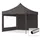 TOOLPORT Faltpavillon 3 x 3 m inkl. 2 Seitenteile Dunkelgrau
