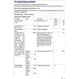 Haier HW90-BP14929BU1 I-PRO SERIE 1 Waschmaschine (9 kg, 1400 U/min)