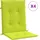 vidaXL - Gartenstuhlauflagen Für Niedriglehner 4stk Knallgrün 100x50x3cm