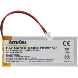AccuCell Akku passend für den Cardo Rider Q1, Scala Rider Q1, Q3, Scala Rider Q3, FM, Solo Akku WW452050PL, WW452050PL_C, Cardo Louis Special Edition