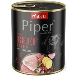 PIPER Nassfutter mit Rinderleber und Kartoffeln für Hunde 800g